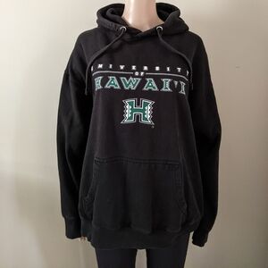 University Hawaii black hoodie, men's XL